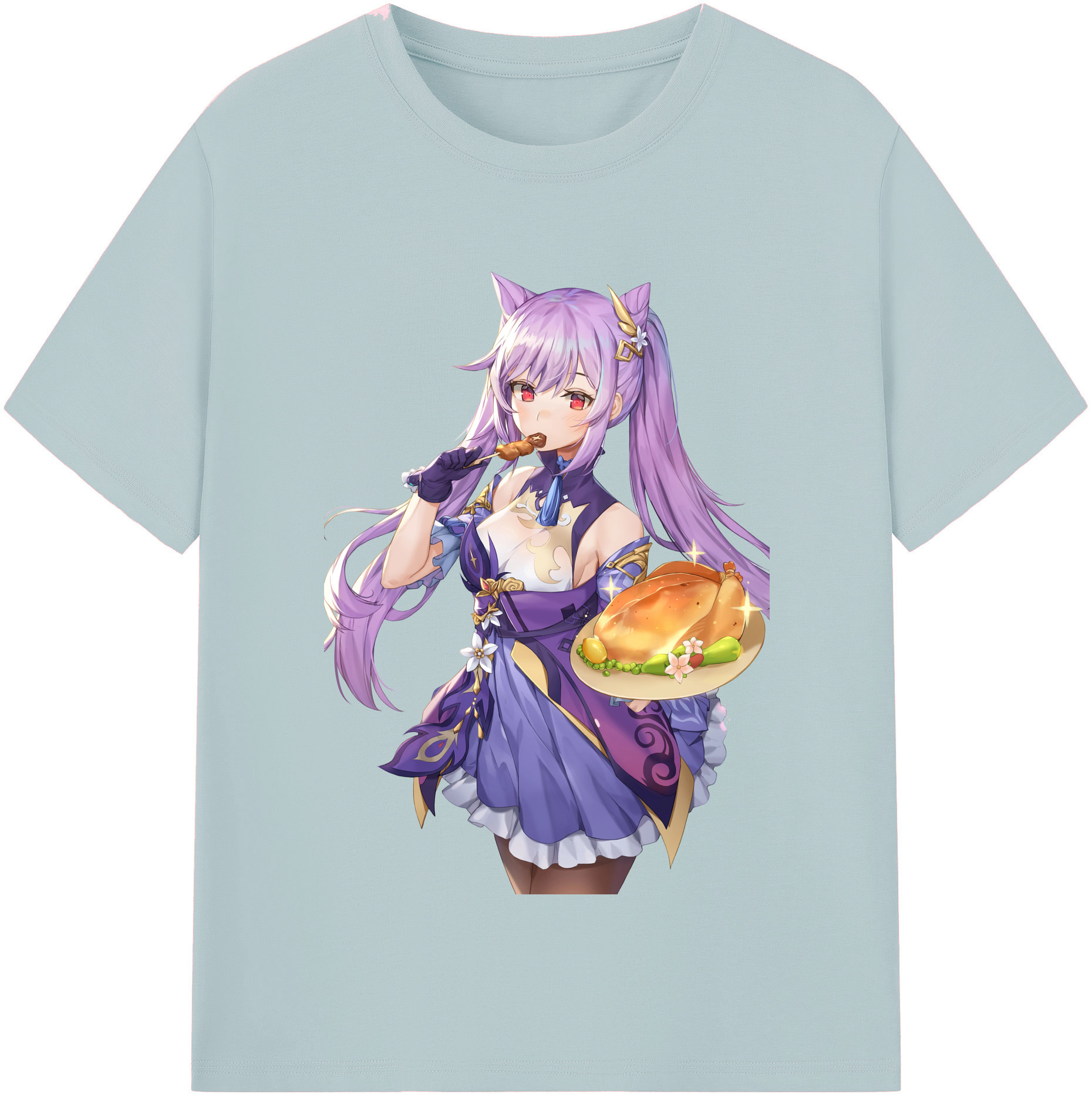 げんし神 刻晴 こくせい genshin Kokusei 綿100％半袖Tシャツ（フロントプリント）